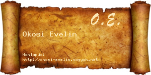 Okosi Evelin névjegykártya